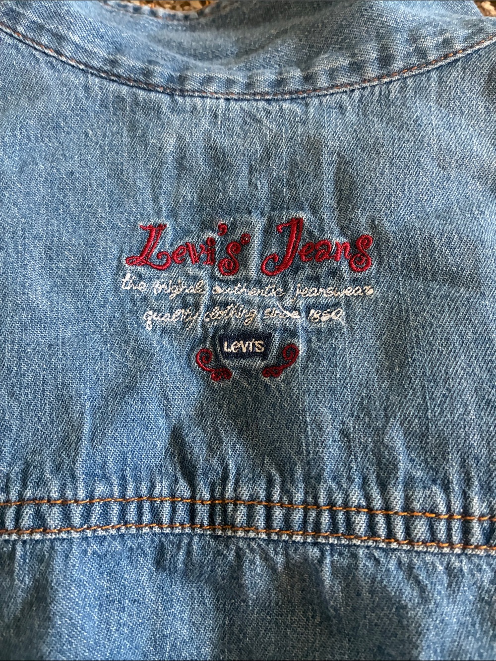 Levi's Jeans Embroidered Light Blue Denim Jacket